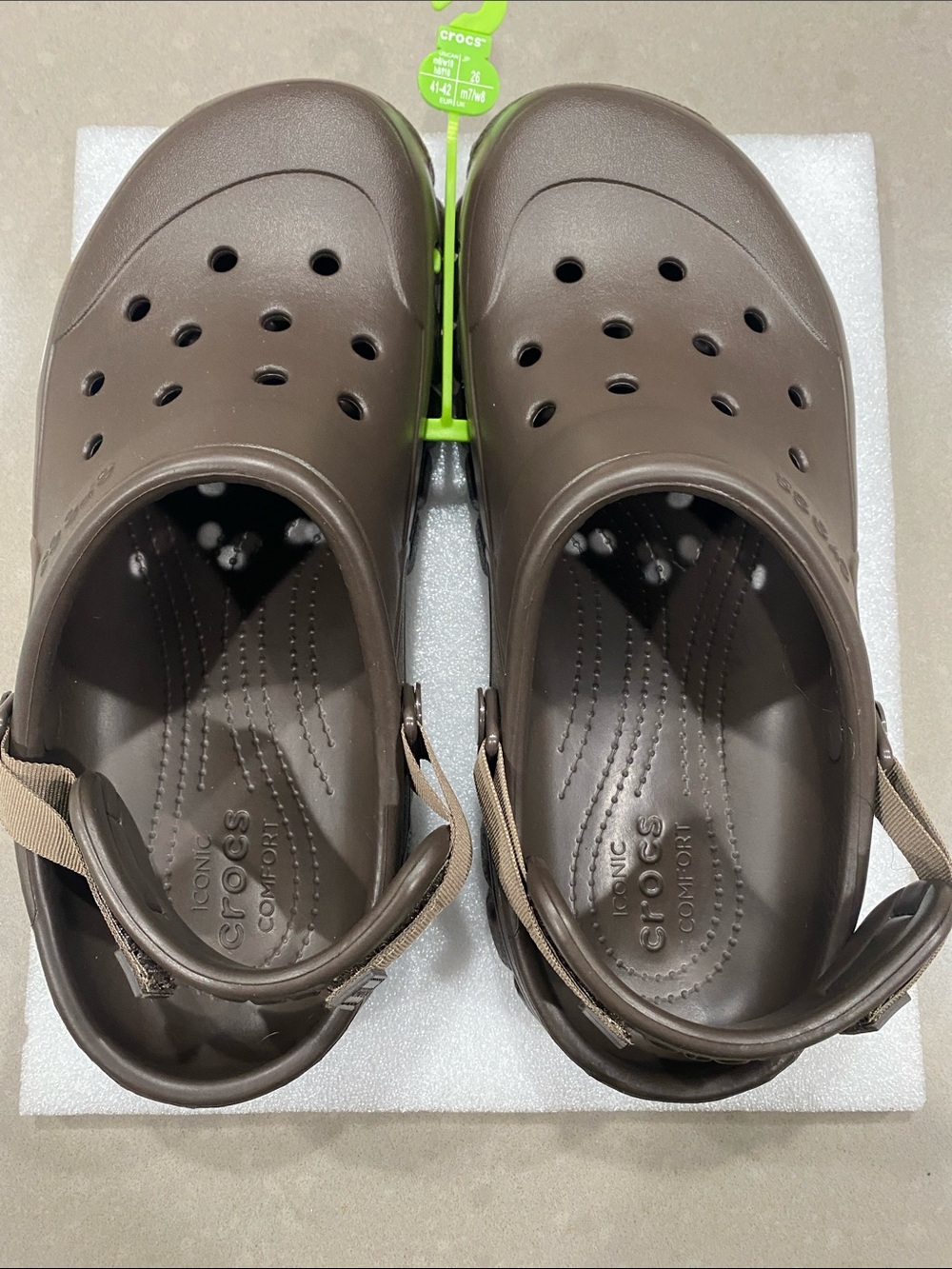 NWT crocs off-road sports clog mens 8 womens 10 brown - Picture 3 of 9